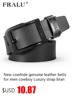 FRALU2017New 100% cowhide genuine leather belts for men Strap male Smooth buckle vintage jeans cowboy Casual designer brand belt