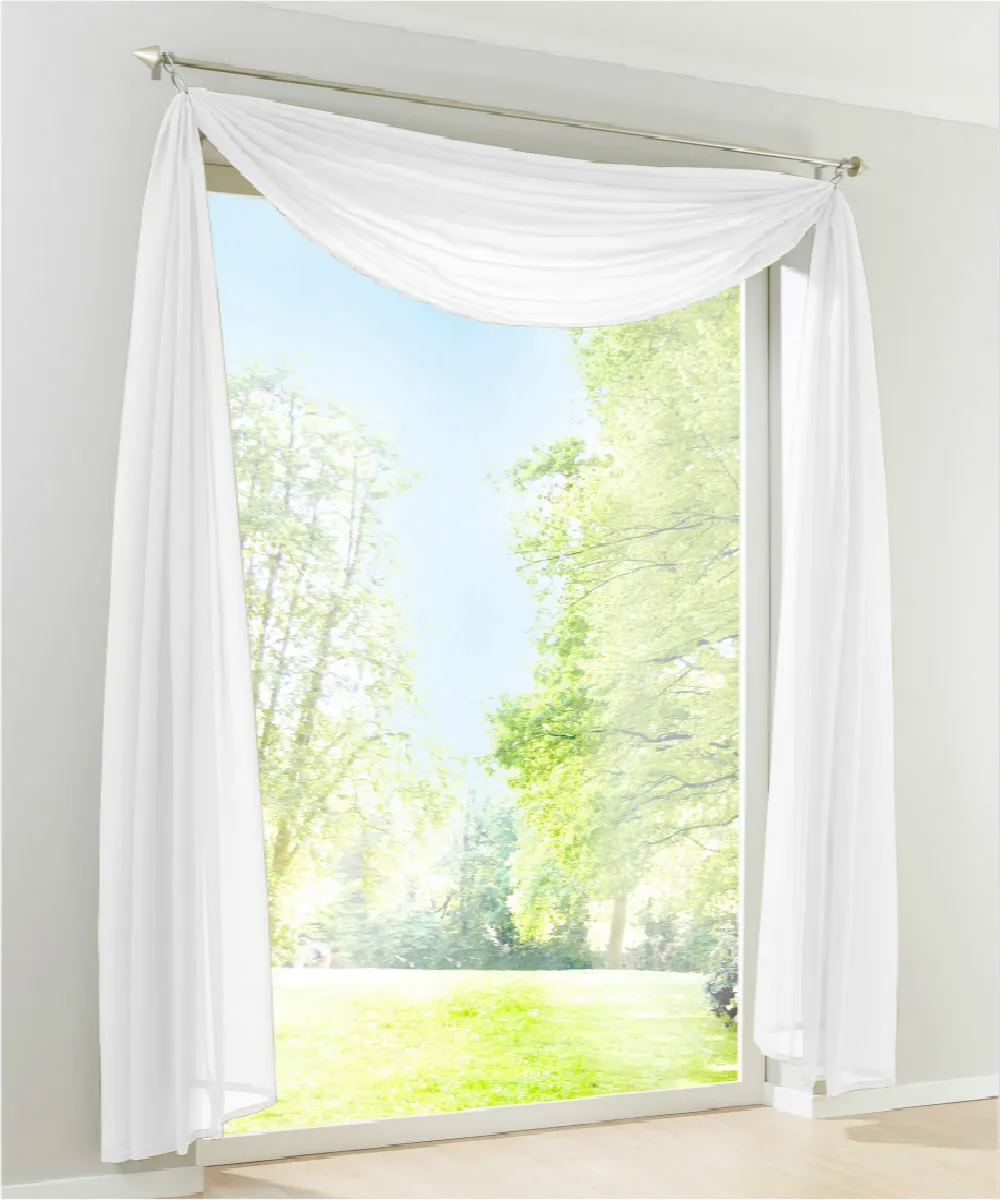 

Multicolor fashion canopy solid color window curtain top voile valance