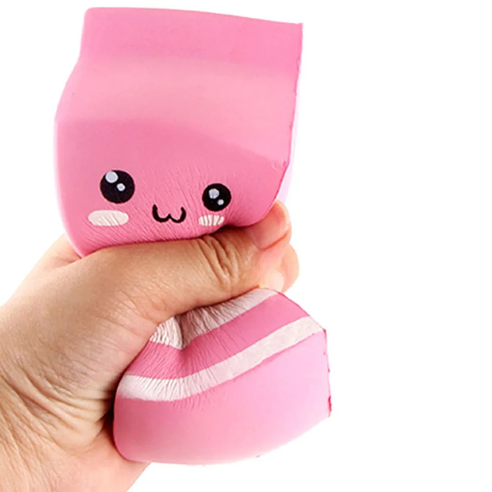 1 предмет 11,5 см Милая milk box замедлить рост телефон ремни squeeze Ароматические хлеб детей Забавный игрушечный подарок белый и розовый
