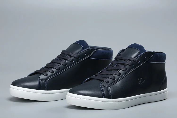 2019 Lacoste Men Outdoor High Top Skateboarding Shoes Men Breathable Male Walking Sports Shoes Soft Boarding Shoes Sneakers