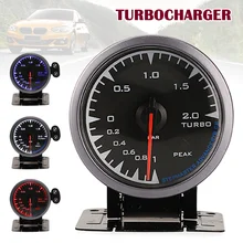 Автомобильный турбонаддувной измеритель 2,5 дюйма 60 мм 7 цветов света Прочный для 12 В автомобиля F-Best