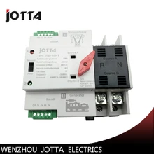 Jotta W2R-2P Мини АТС автоматический переключатель передачи 100A 2 P электрические селекторные переключатели Двойной Выключатель питания Тип din-рейки