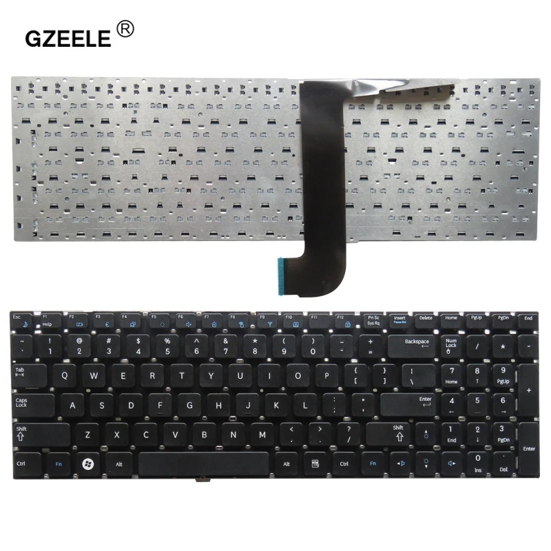 Inglês para Samsung Eua sem Quadro Gzeele Teclado Rf510 Rf511 Qx530 Rf530 Sf511 Portátil Preto Np-sf511 np Sf510