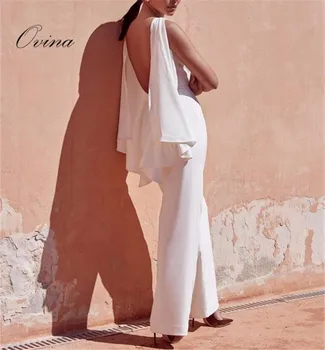 

White Rompers Womens Jumpsuit Backless Sleeveless Fashion Jumpsuits