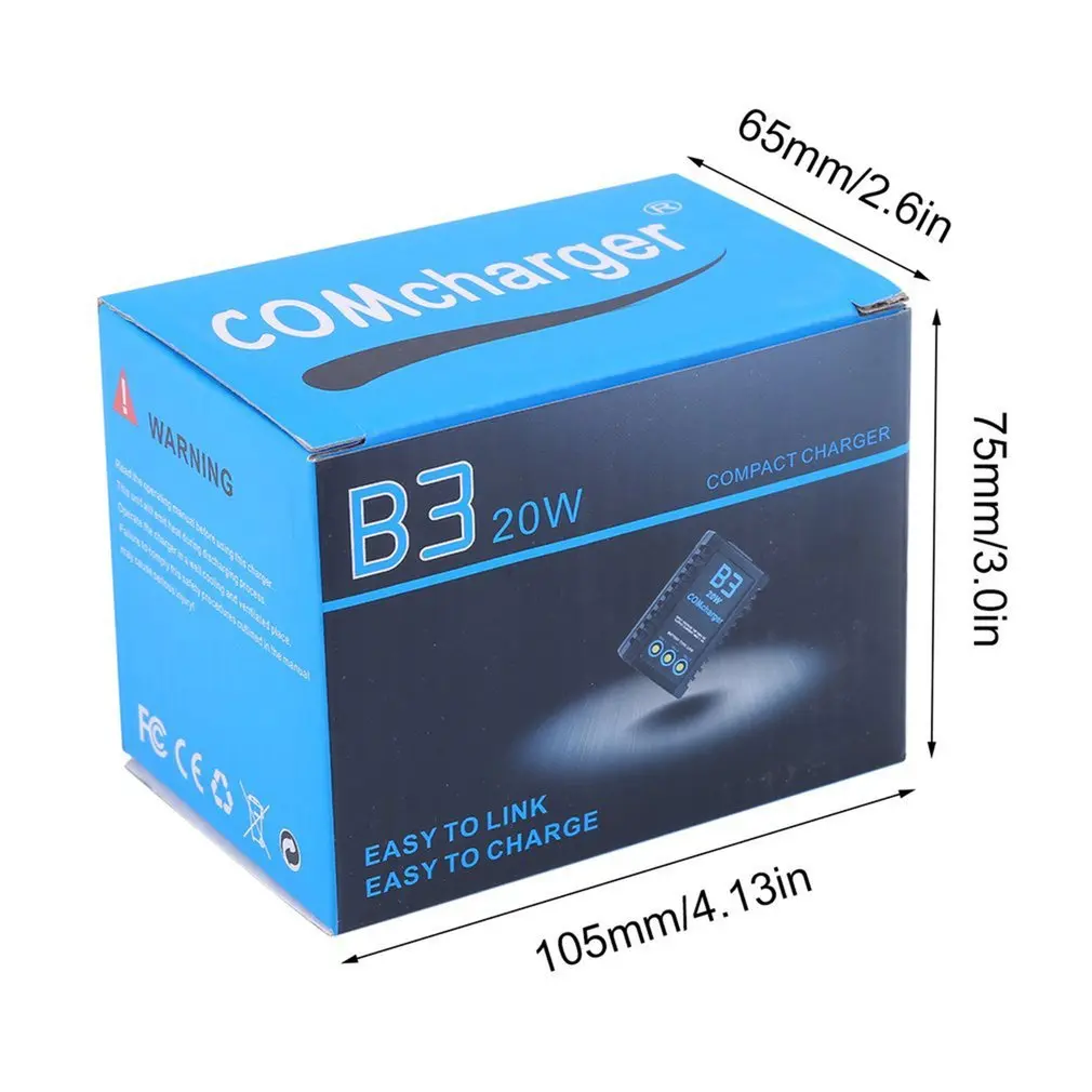 B3 20W 1.6A Pro зарядное устройство для 2S 3S 7,4 V 11,1 V литиевая LiPo батарея мини портативное RC авиационное зарядное устройство