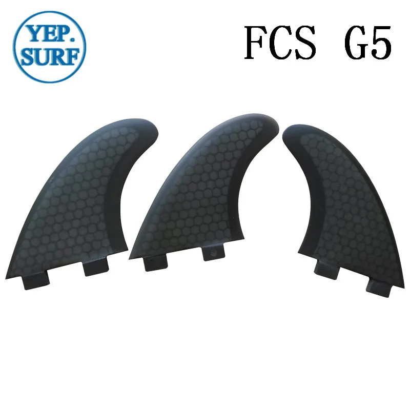 

Surfing FCS Fins G5 Size Honeycomb Fibreglass Fin Gray color Surf Quilhas FCS G5 Surf Fins