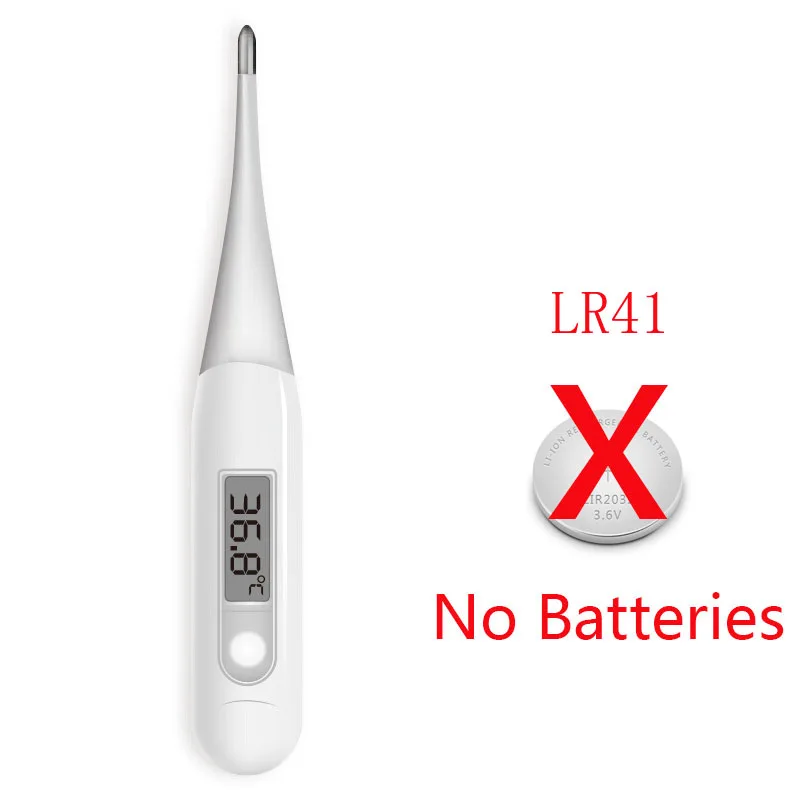 XIAOMI Mijia iHealth медицинский детский Высокочувствительный светодиодный Электрический термометр для подмышек/оральных мягких головок термометр для детей и взрослых - Цвет: No battery