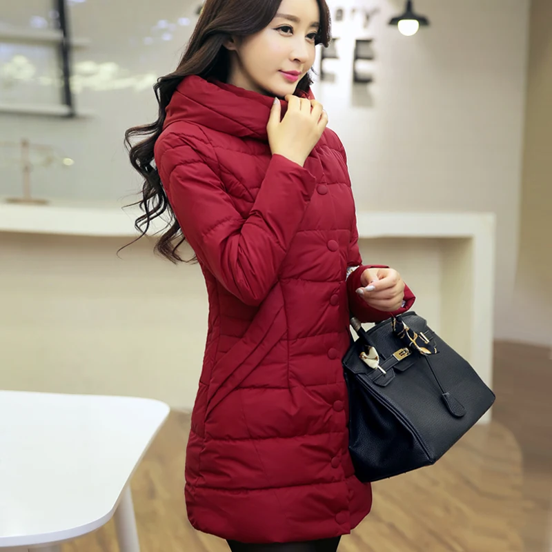 

New Casual Women's Winter Jacket Cotton Padded Hooded Outerwear Female Wadded Thick Coat Parkas Women's Clothing Plus Size LQ118