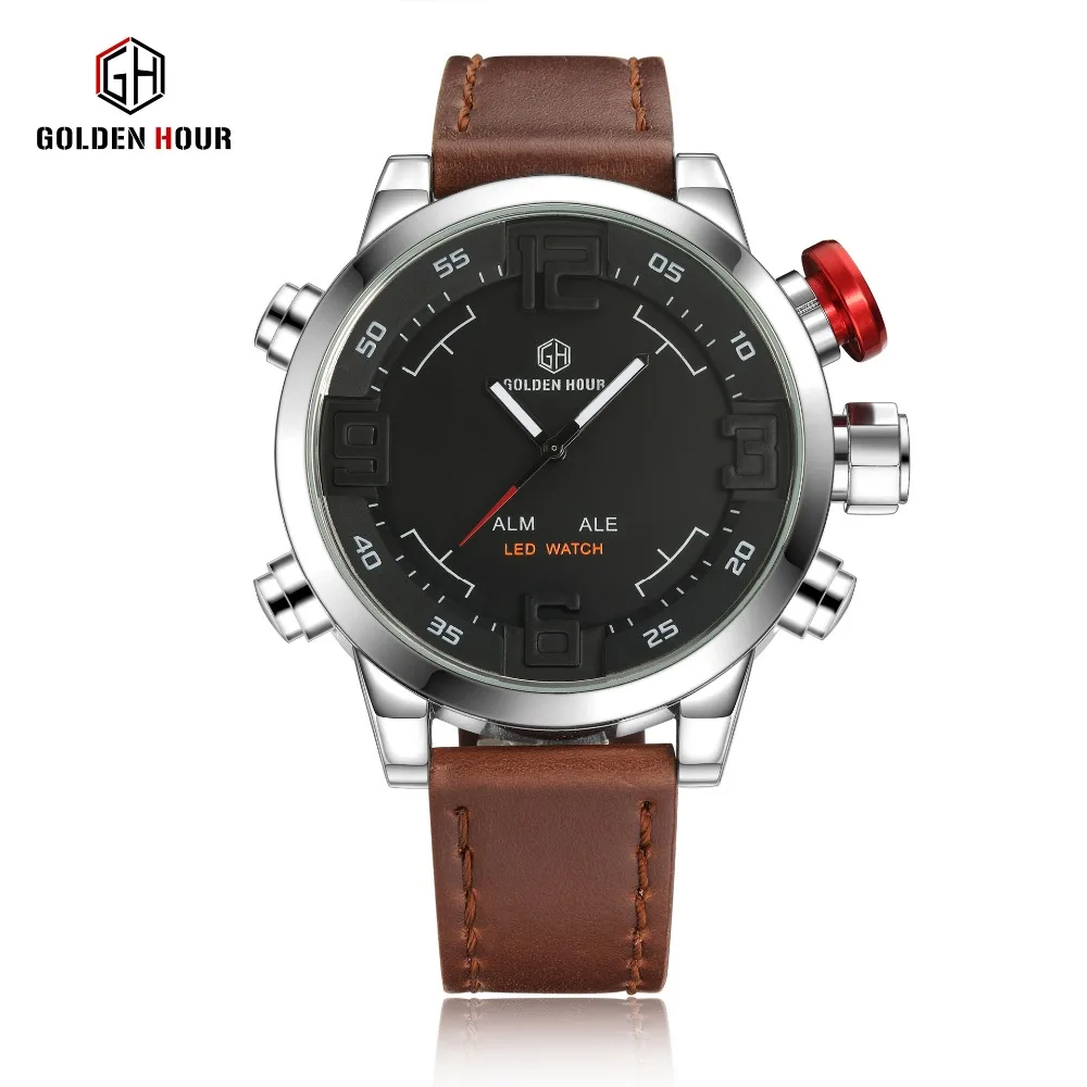 Hot Brand Watches Men s Casual Watch Multi function Led Watches Men Shark watch style Alarm