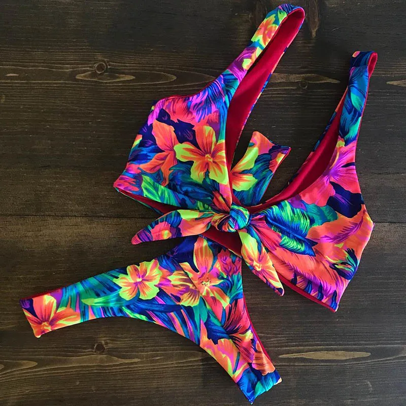 Купить 2020 New Sexy Bandeau Bikini Set Women Swimwear Push Up Swimsuit Female Bathing Suit Striped Bottom Brazilian Swim  Женская одежда | Купальники (32844260463)