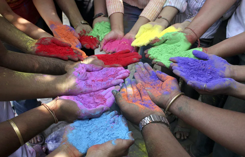 Смешной меловой порошок Raindbow holi 100 г/1 пакет для цветных шуток кукурузный
