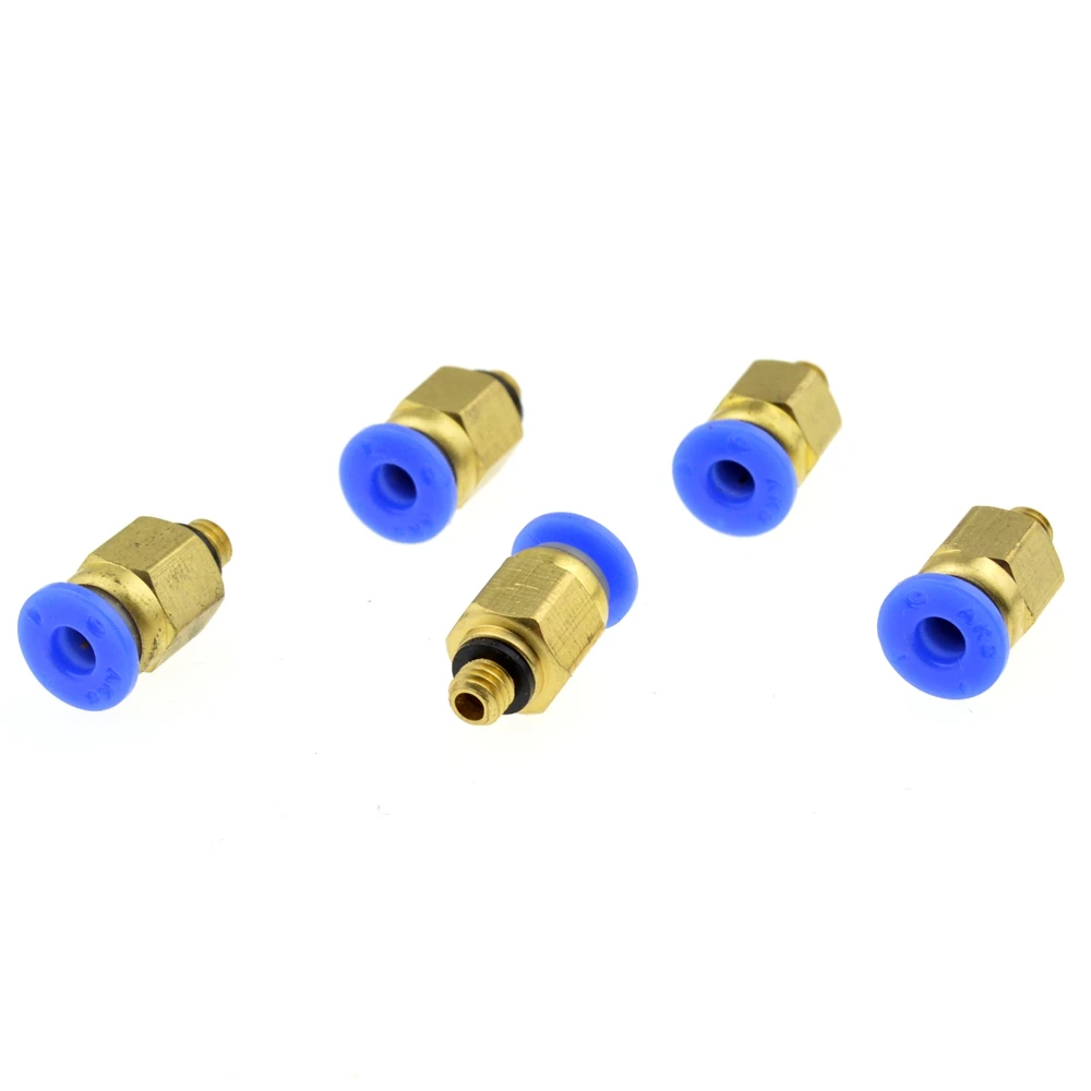 Buy 4mm OD Pipe Tube to M5 / 5mm Thread Straight Pneumatic Tubing Push in Brass