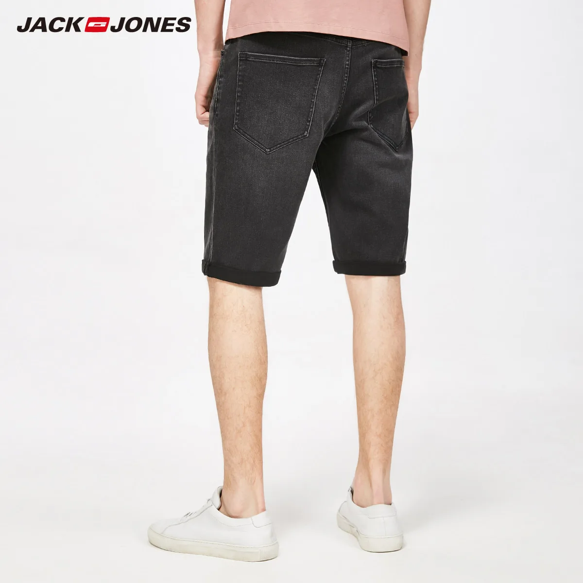 JackJones весна лето новые мужские повседневные Стрейчевые джинсовые шорты до колена