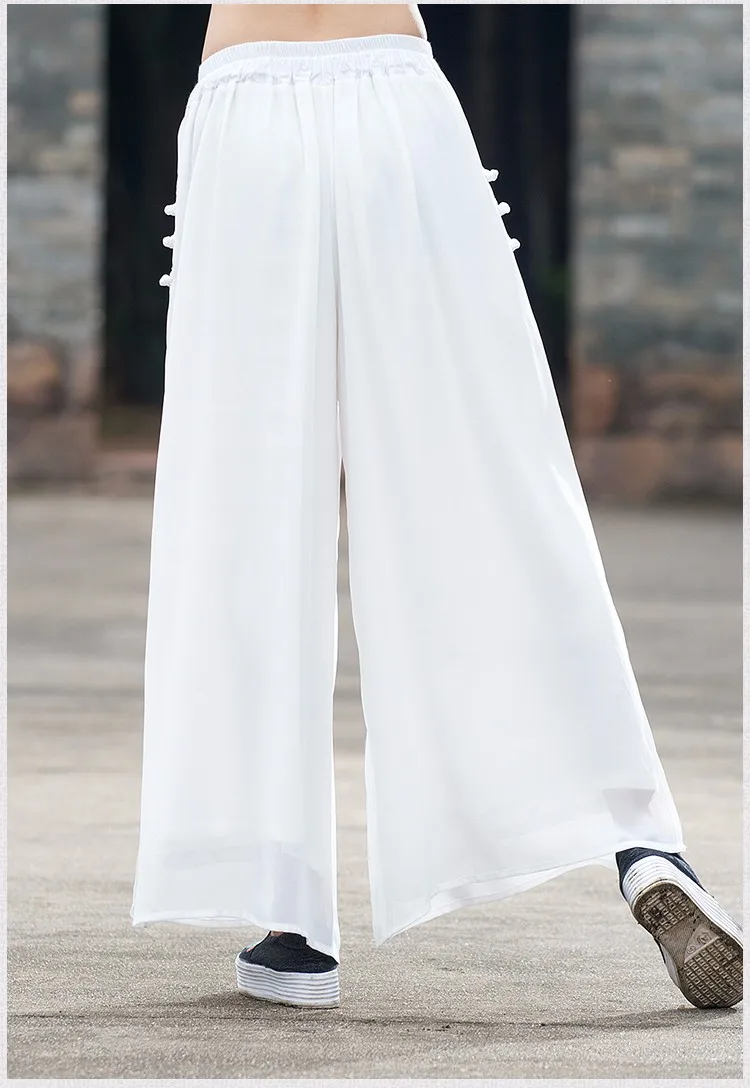 Femme mujer брюки женские Осень-весна чешские хиппи Этническая свободные белый черный вышивка широкие брюки
