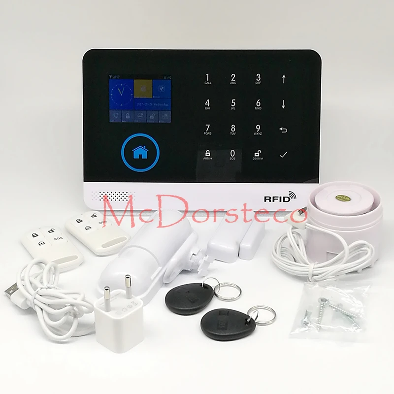 Android ISO App Wireless GSM Home Alarm System SIM Smart Home Burglar Security Alarm System Kit PIR infrared Android ISO App Wireless GSM Home Alarm System SIM Smart Home Burglar Security Alarm System Kit PIR infrared