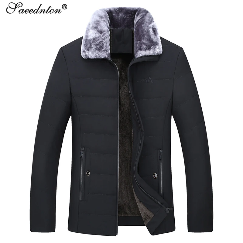 

Men's Winter Down Jacket 2019 Brand New Middle-aged Father 90% White Duck Down Thicken Warm Male Business Casual Coats Cltohing