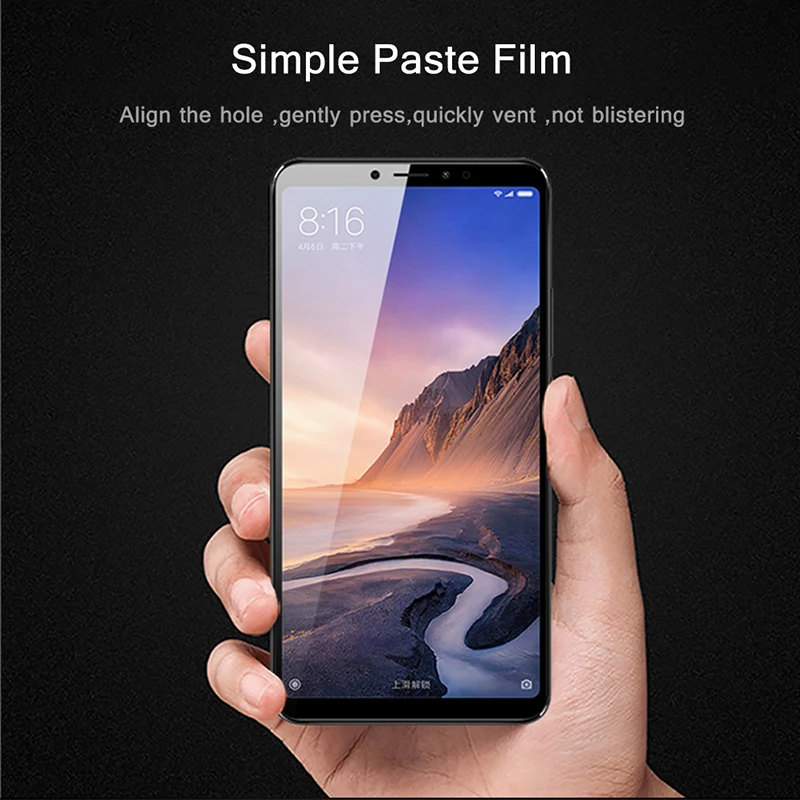 Для Xiaomi Mi Max 3 закаленное стекло с защитой от царапин 9H Премиум полное покрытие
