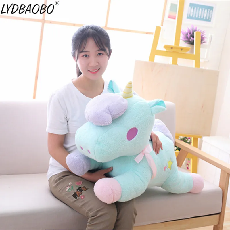 1PC 25/55CM Kawaii Unicorn Stuffed Plush Doll Lovely Unicorn Animal Toy Baby Soft Sleeping Pillow Children Kid Birthday Gift Toy