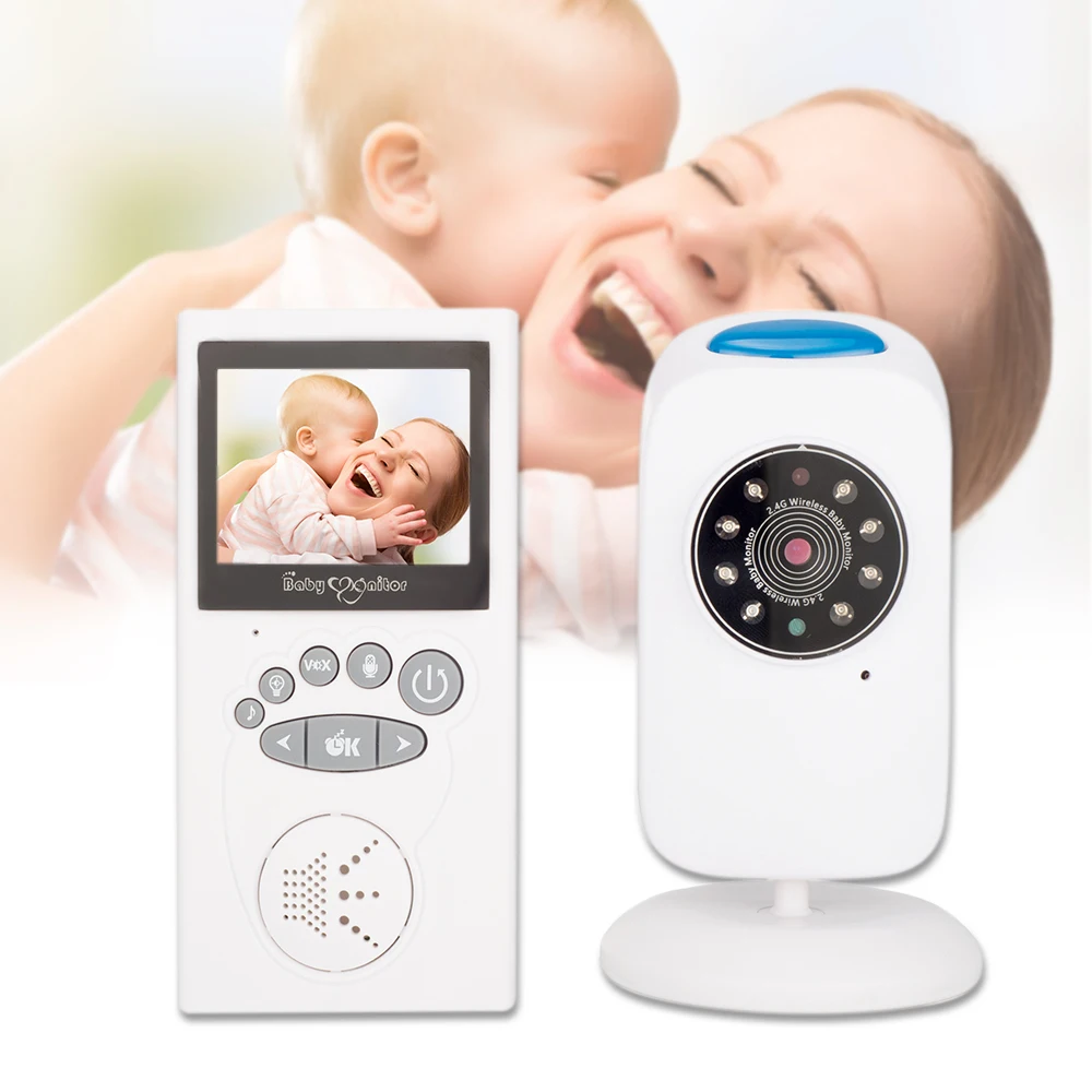 

2.4GHz Wireless Digital Video Baby Security Night Vision LED Temperature Monitoring Interact Talking Baby Monitor Nanny Camera