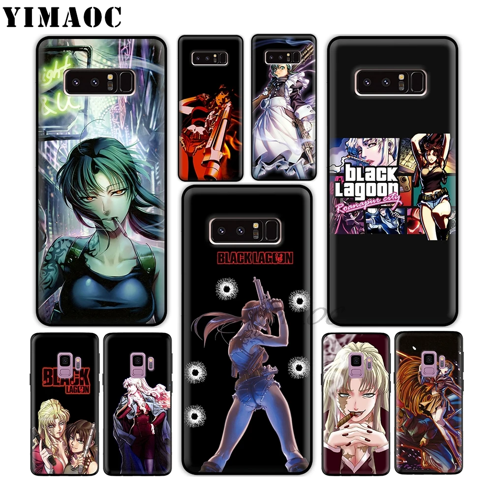 Мягкий силиконовый чехол YIMAOC Black Lagoon Anime из ТПУ для Samsung Galaxy S10 S10e S9 S8 Plus S7 S6 Edge &amp J6 |