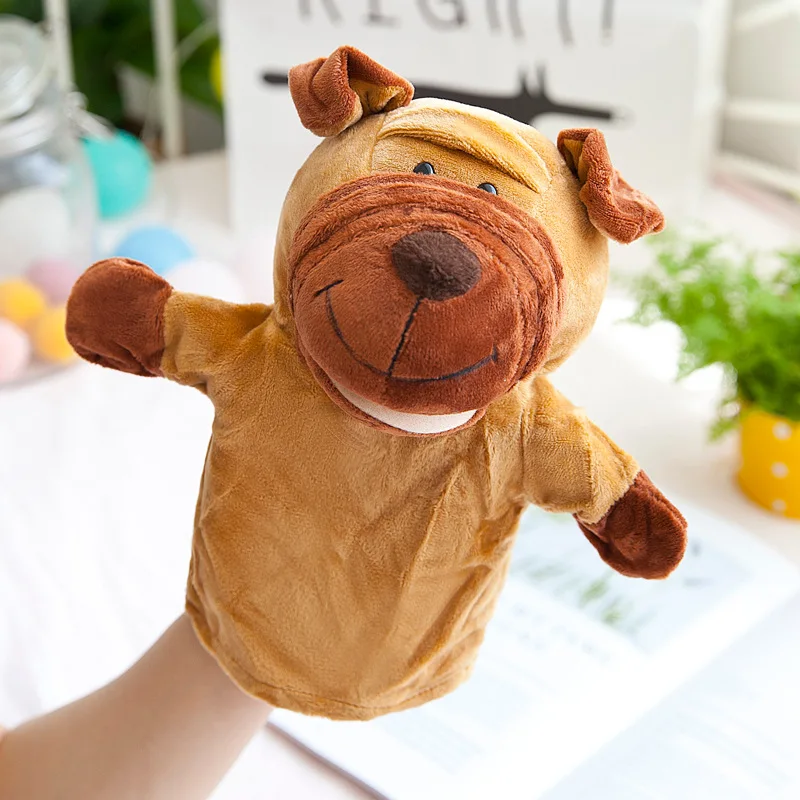 dog2 Животные Плюшевые Ручные куклы детство дети милые мягкие игрушки слон Lione обезьяна форма история ролевые куклы для игр подарок для детей - Цвет: dog2
