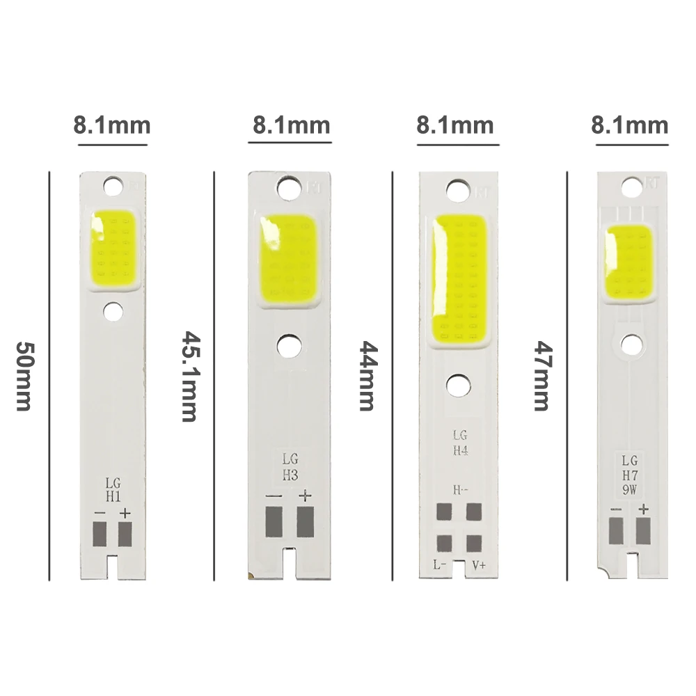 10 шт., H1, H3, H4, H7, H11, 9005 COB светодиодный чип для C6, автомобильный головной светильник, лампы, холодный белый COB чип, светильник, источник, светодиодный фонарь, автомобильная фара