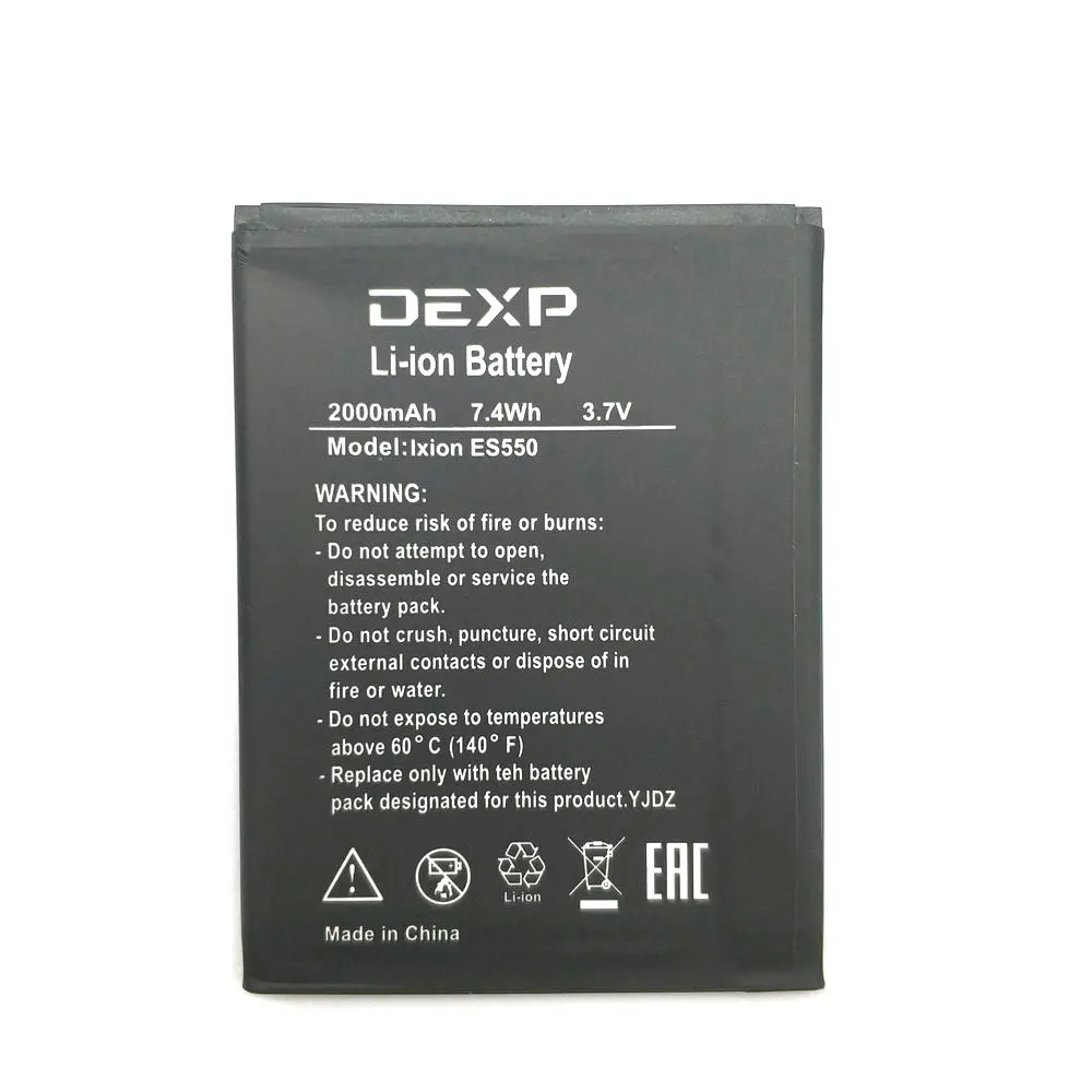 2019 New 2000mAh ES550 Battery for DEXP Ixion ES550 ES 550 Mobile phone Accumulator Parts