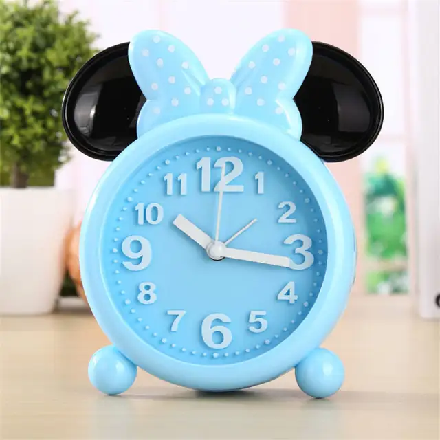 Disney Mickey Minnie Mouse Alarm Clock Creative Kids Boy Girl Student