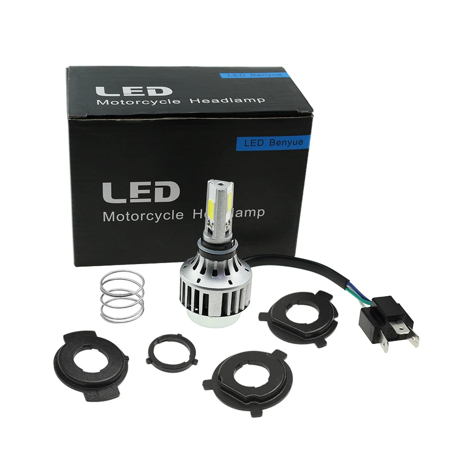 H6 BA20D H6M H4 P15D светодиодный фонарь для мотоцикла 2000lm Hi короче спереди и длиннее