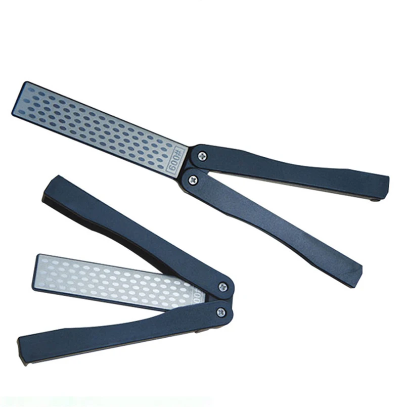 

Foldable Pocket Fanshaped Knife Ginder Portable Sector Diamond Knife Sharpener Dual-side 400/600# Outdoor Sharpening Tools