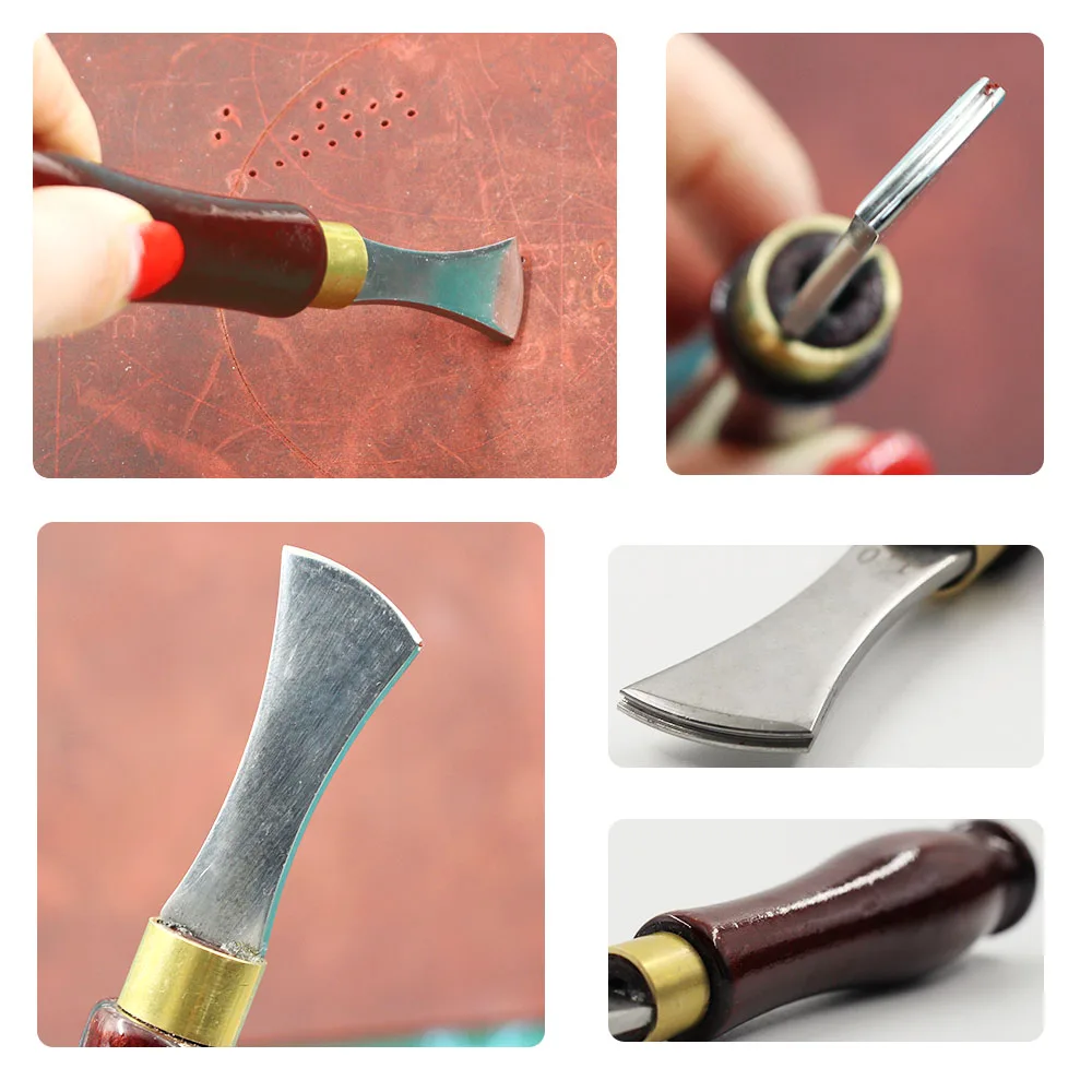 1/1.5/2/2.5mm Leather Edge Creaser Stainless Steel Shallow Slot Edge Lineer Pressure Device Trimmer Crimping Tools