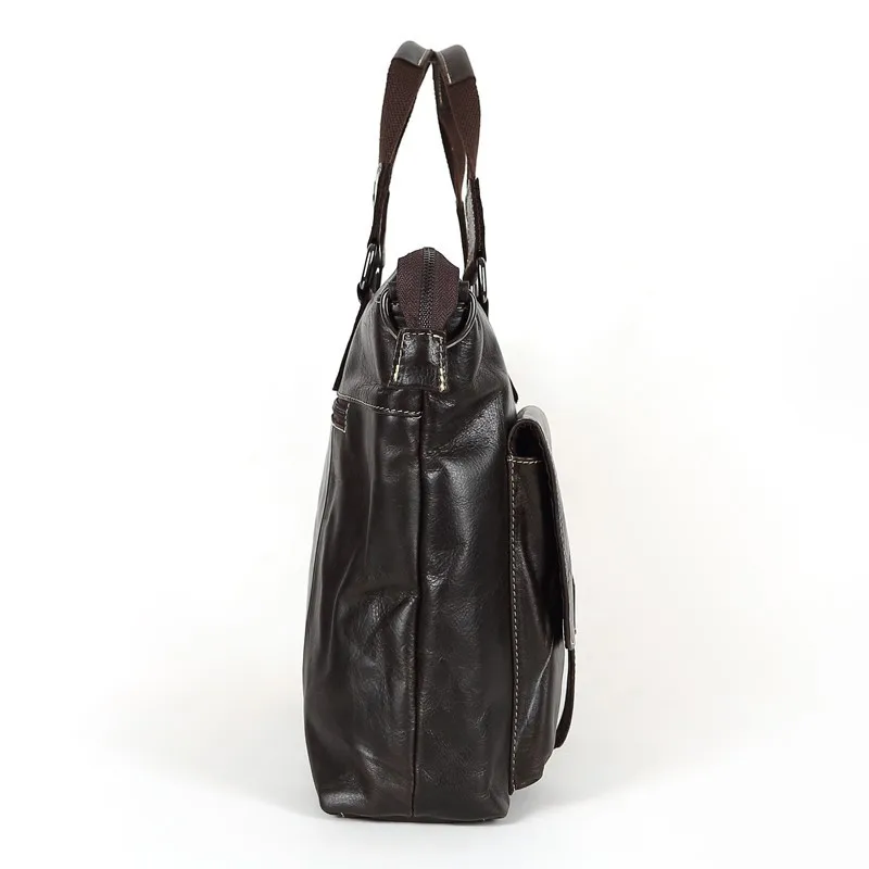 Акция, кофейная Мужская сумка из натуральной кожи, Винтажный Мужской портфель, сумка через плечо, мужские сумки-мессенджеры M260