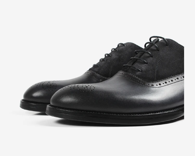 Vikeduo/; брендовая дизайнерская обувь ручной работы; винтажные модные черные замшевые мужские классические полуботинки