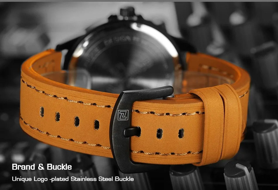 NAVIFORCE Luxury Brand Men Army Military Watches Men's Quartz Date Clock Man Leather Strap Sports Wrist Watch Relogio Masculino