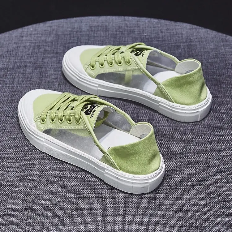

2019 autumn new fashion simple solid color mesh breathable flat shoes women comfortable wild casual shoes