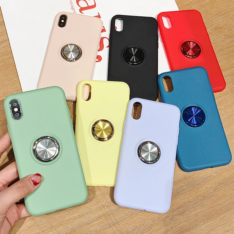 

Original Official Silicone Case For Xiaomi Mi A2 Mi 6X Redmi 7 cover For Xiaomi Redmi Note 7 pro Ring bracket Soft Case