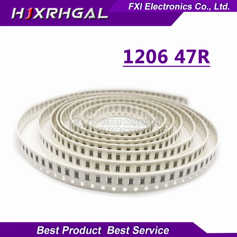 

100PCS 1206 SMD Resistor 47 ohm chip resistor 0.25W 1/4W 47R new original