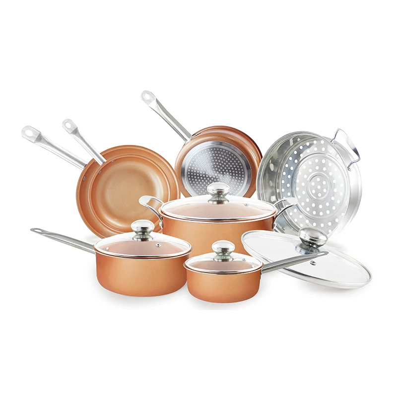 Grand Innovation Copper 11 pieces Cookware Set , Hard Anodized with