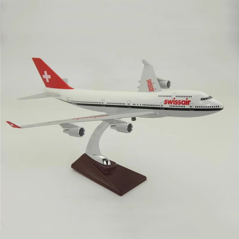 

40cm airplane model toys Boeing B747-800 aircraft model 1/150 scale diecast plastic alloy plane with base F display collection