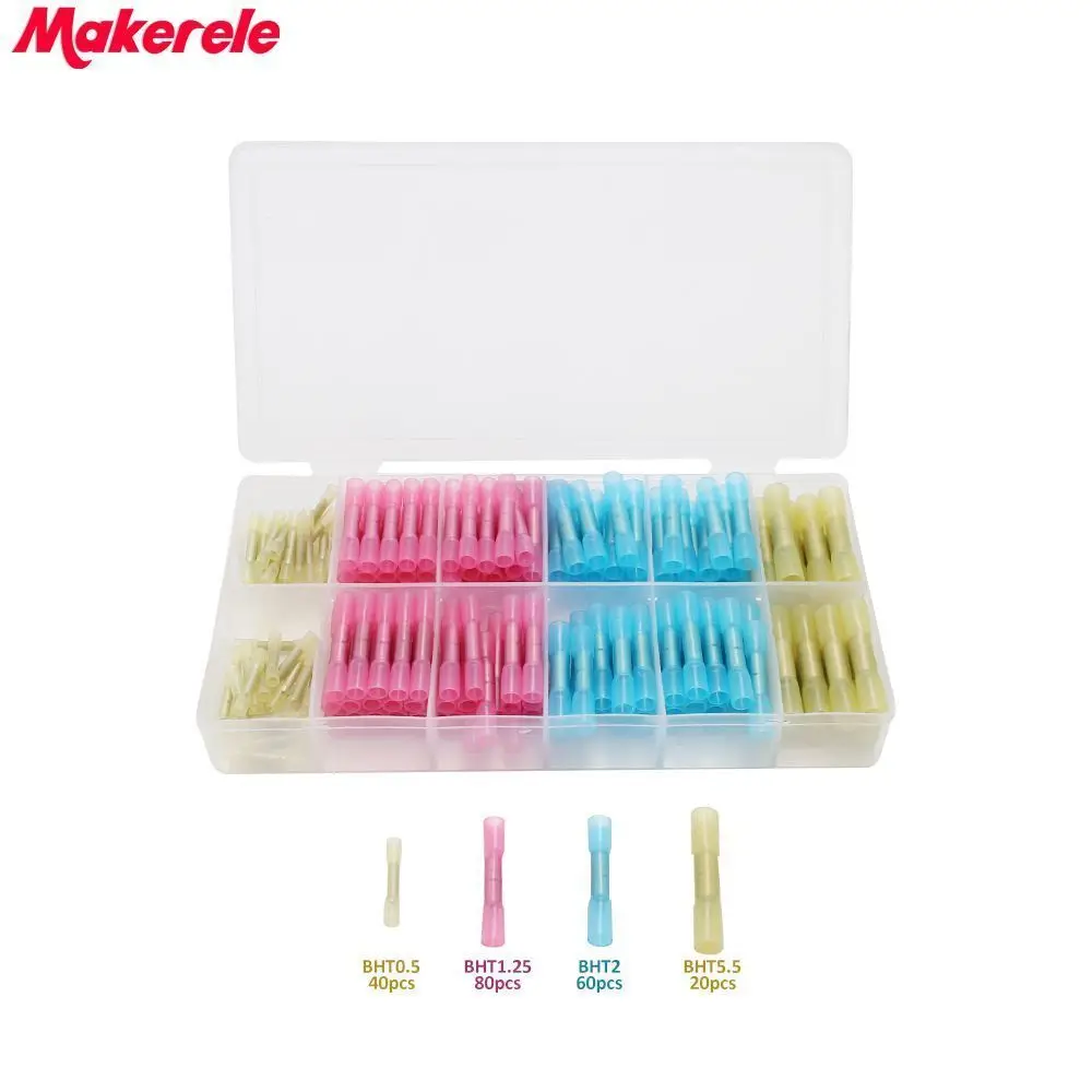 

Heat Shrink Butt Connectors 200pcs/Box GP-H015 Assorted Insulated Electrical makerele