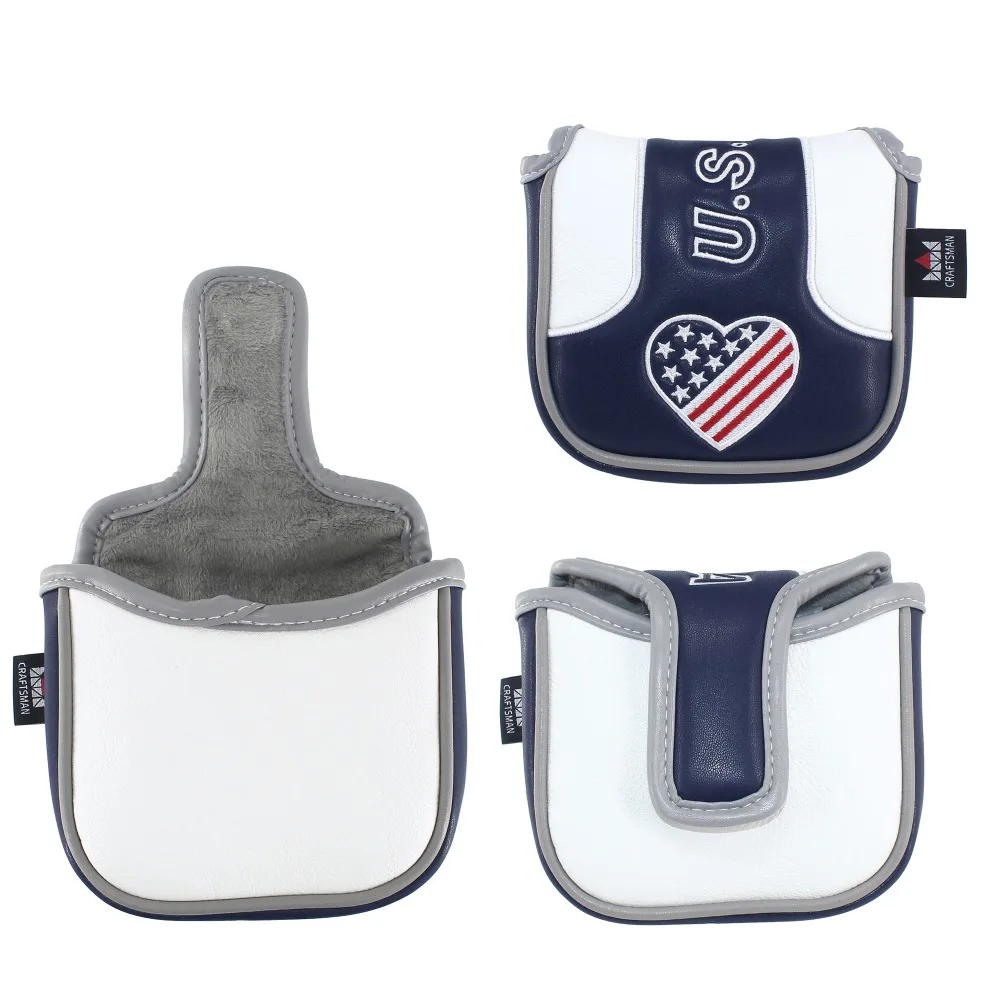 

CRAFTSMAN GOLF Golf Mallet Putter Headcover for RH/LH Heel Shaft PU Leather Magnet Closure Free Shipping