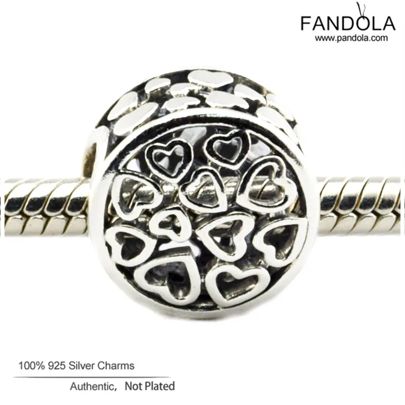 

CKK 925 Sterling Silver Loving Sentiments Openwork Charm Beads Fit Pandora Bracelet Argent Charm Silver 925 Jewelry for Women