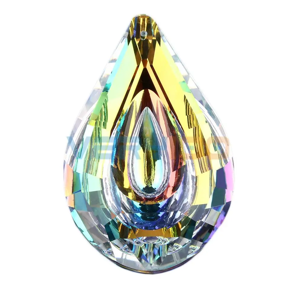 

New Colorful Chandelier Glass Crystals Lamp Prisms Parts Hanging Drops Pendants 76mm Free Shipping!