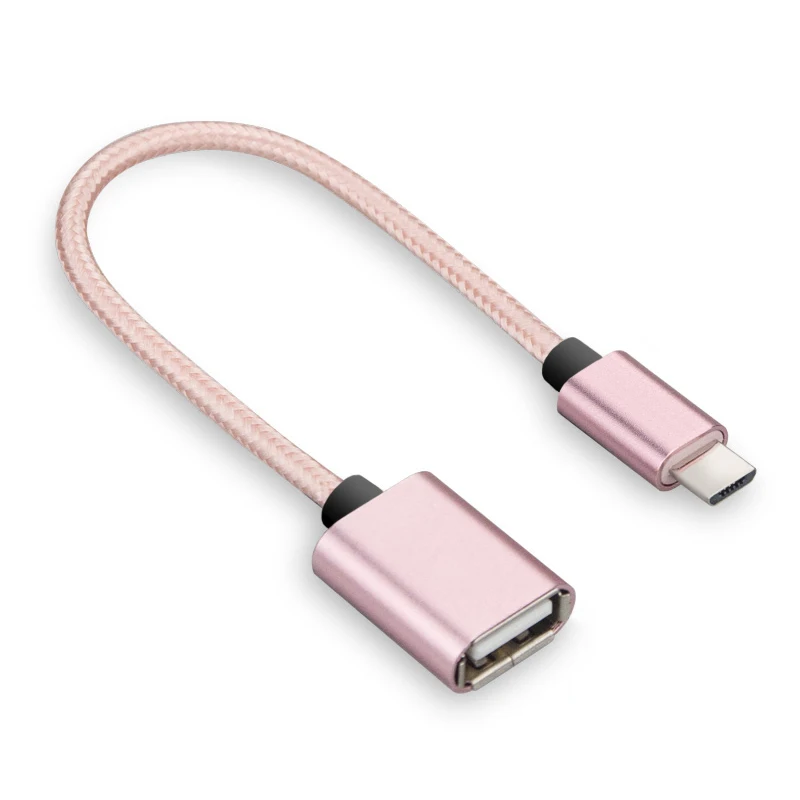 Usb type C для OTG разъем адаптера аудио AUX кабель разветвитель для usbc Тип otg шнур корпус из сплава нейлон wrie конвертер тип-c otg