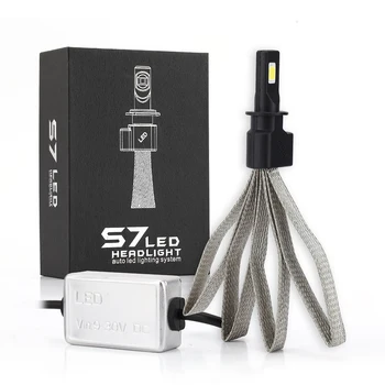 

2 X H3 Car Headlight Bulb S7 COB LED 30W 3200LM DC 9V-30V Waterproof IP68 6000K Pure White 360 Degree Beam for Truck ALL IN ONE