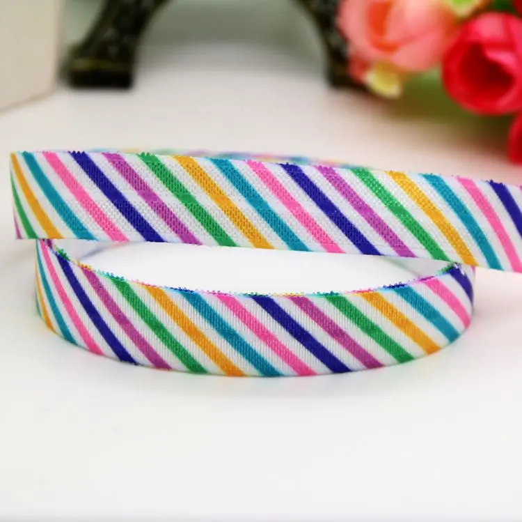 5/8 '' Складные эластичные FOE dot stripe aztec напечатанные повязка на голову hairband diy украшения оптом OEM H5488