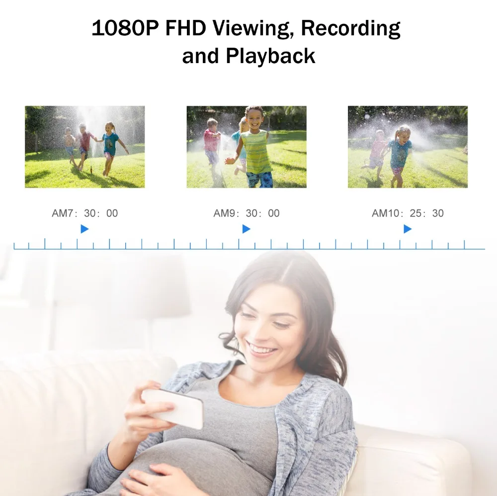  ANNKE 8CH 1080P FHD Wi-Fi Wireless NVR CCTV System 8PCS IP Camera WIFI IP66 Waterproof CCTV Securit