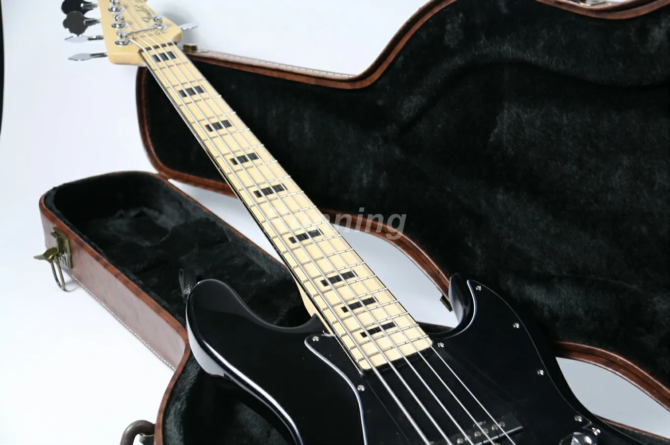 5 струн FD Geddy Lee JB бас гитара Черный Цвет ольха корпус черный накладка