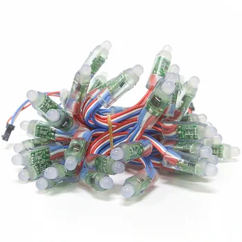 

50pcs LED Modules String WS2811 module DC5V DC12V Pixel 12mm RGB Bead Addressable LED Module String Light IP68 waterproof