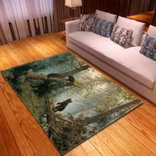 European and American Rug 3D Black Bear Printed Large Size Carpets for Living Room Area Rugs Soft Flannel Kids Room Decor Carpet